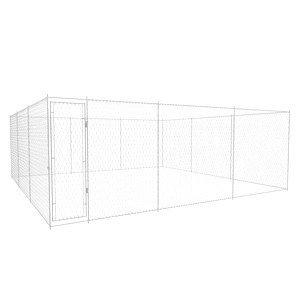 Дворна клетка за кучета, поцинкована стомана, 570x570x185 см