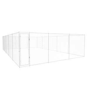 Дворна клетка за кучета, поцинкована стомана, 950x570x185 см