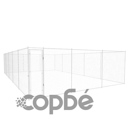 Дворна клетка за кучета, поцинкована стомана, 950x570x185 см ➤ топ цена ➤ sorbe.bg