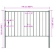 Оградно пано с колове прахово боядисана стомана 1,7x0,75 м
