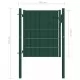 Порта за ограда, PVC и стомана, 100x101 см, зелена  