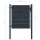 Порта за ограда, PVC и стомана, 100x81 см, антрацит  