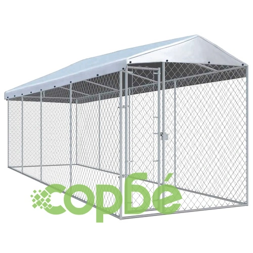 Дворна клетка за кучета с покрив, 760x190x225 см ➤ топ цена ➤ sorbe.bg