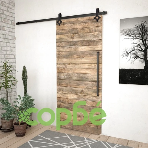 Комплект механизъм за плъзгаща врата SKIEN 200 см стомана черен ➤ топ цена ➤ sorbe.bg