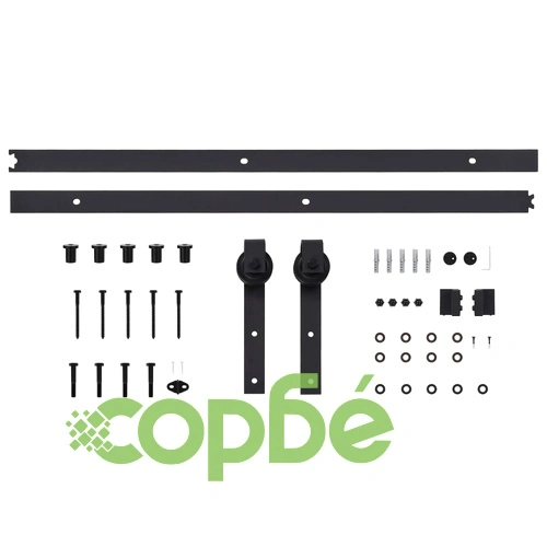 Комплект механизъм за плъзгаща врата SKIEN, 200 см, черен ➤ топ цена ➤ sorbe.bg