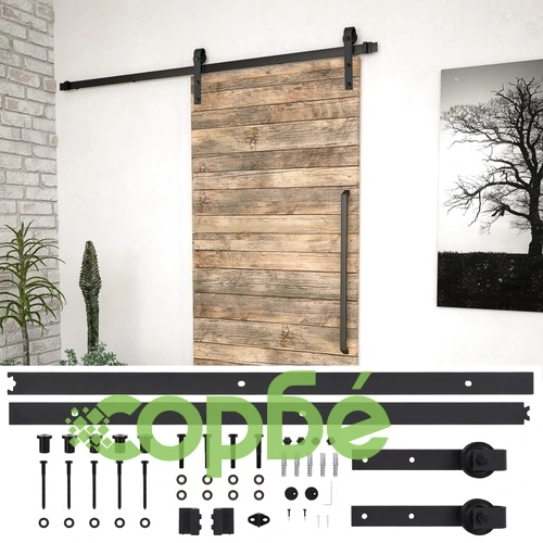 Комплект механизъм за плъзгаща врата SKIEN, 200 см, черен ➤ топ цена ➤ sorbe.bg