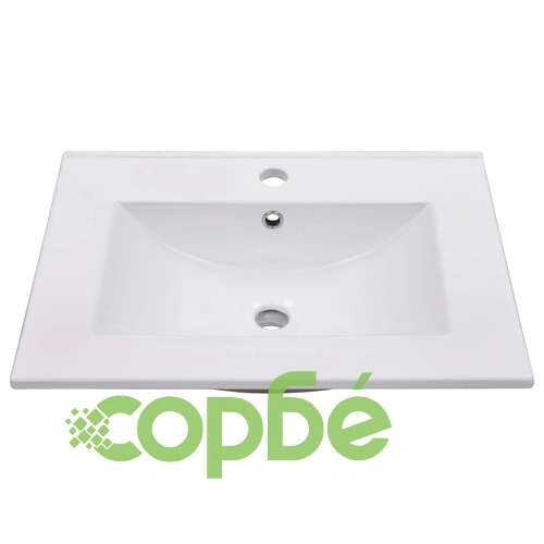 Мивка за вграждане, 60,5x46,3x17,5 см, керамична, бяла ➤ топ цена ➤ sorbe.bg