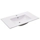 Мивка за вграждане, 80,5x46,3x17,5 см, керамична, бяла