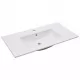 Мивка за вграждане, 90,5x46,3x17,5 см, керамична, бяла