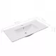 Мивка за вграждане, 90,5x46,3x17,5 см, керамична, бяла