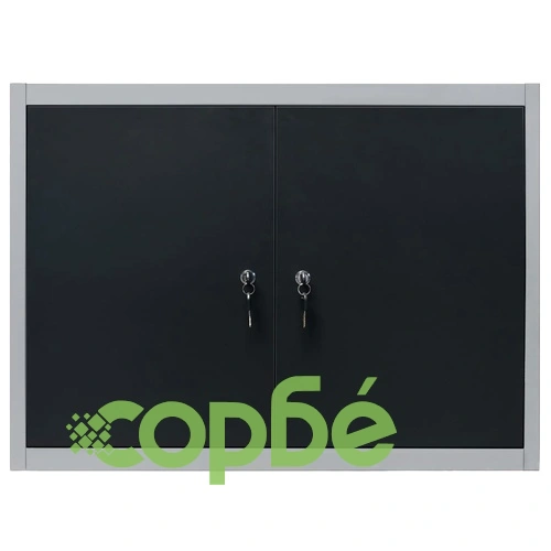 Стенен шкаф за инструменти, индустриален, метал, сиво и черно ➤ топ цена ➤ sorbe.bg