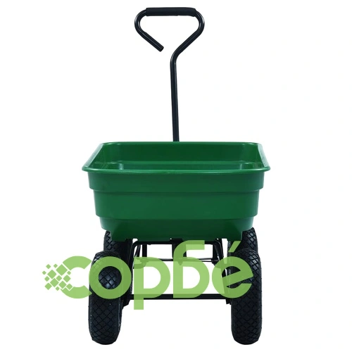 Градинска ръчна количка, 300 кг, 75 л, зелена ➤ топ цена ➤ sorbe.bg