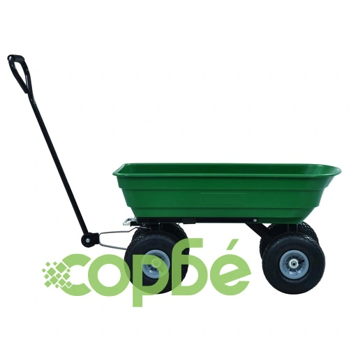 Градинска ръчна количка, 300 кг, 75 л, зелена ➤ топ цена ➤ sorbe.bg