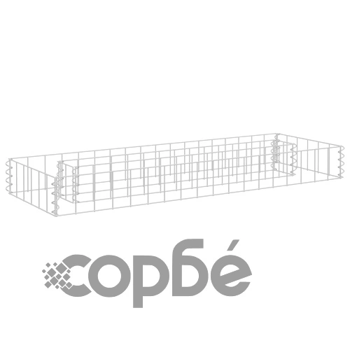 Габион повдигната леха, поцинкована стомана, 90x30x10 cм ➤ топ цена ➤ sorbe.bg