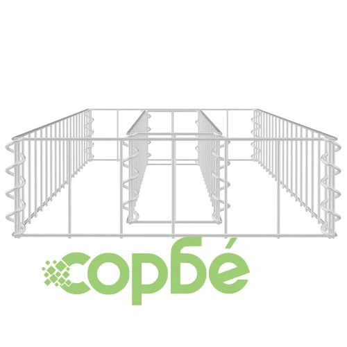 Габион повдигната леха, поцинкована стомана, 90x30x10 cм ➤ топ цена ➤ sorbe.bg