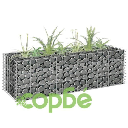Габион повдигната леха, поцинкована стомана, 90x30x30 cм ➤ топ цена ➤ sorbe.bg