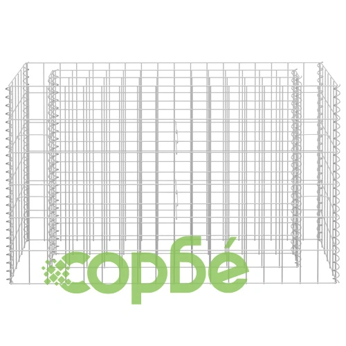 Габион повдигната леха, поцинкована стомана, 90x30x60 см ➤ топ цена ➤ sorbe.bg