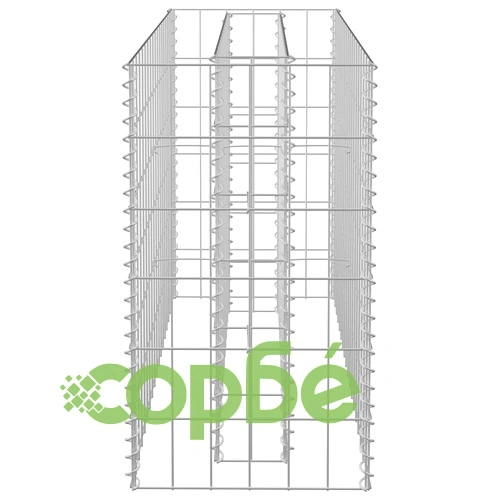 Габион повдигната леха, поцинкована стомана, 90x30x60 см ➤ топ цена ➤ sorbe.bg