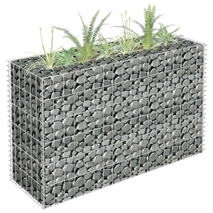 Габион повдигната леха, поцинкована стомана, 90x30x60 см