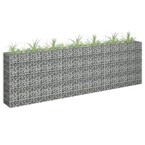 Габион повдигната леха, поцинкована стомана, 270x30x90 cм