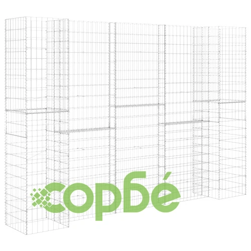 Габион плантер Н-образен, стоманена тел, 260x40x180 cм на топ цена от sorbe.bg Габион плантер Н-образен, стоманена тел, 260x40x180 cм ➤ топ цена ➤ sorbe.bg