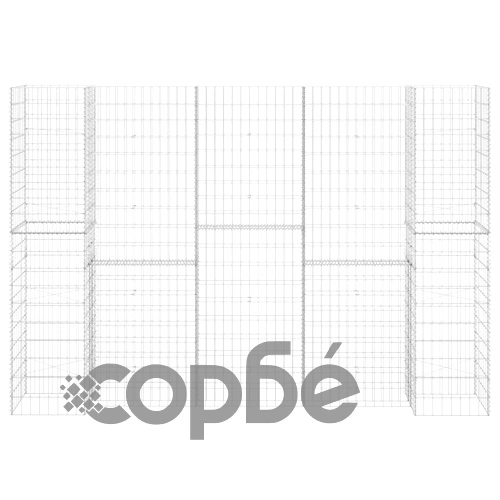 Габион плантер Н-образен, стоманена тел, 260x40x180 cм на топ цена от sorbe.bg Габион плантер Н-образен, стоманена тел, 260x40x180 cм ➤ топ цена ➤ sorbe.bg