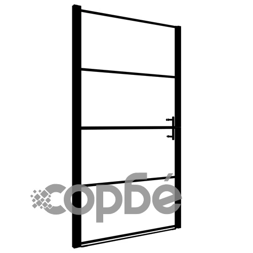 Врата за душ, закалено стъкло, 101x180 см, черна ➤ топ цена ➤ sorbe.bg