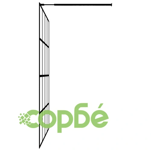 Параван за баня, прозрачно закалено стъкло, 80x195 см ➤ топ цена ➤ sorbe.bg