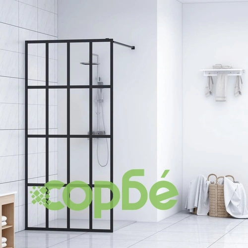 Параван за баня, прозрачно закалено стъкло, 140x195 см ➤ топ цена ➤ sorbe.bg