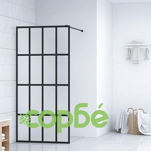Параван за баня, матирано закалено стъкло, 100x195 см ➤ топ цена ➤ sorbe.bg