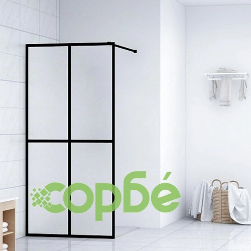 Параван за баня, матирано закалено стъкло, 100x195 см ➤ топ цена ➤ sorbe.bg