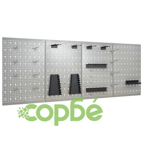 Стенни панели за инструменти, 4 бр, 40x58 см, стомана ➤ топ цена ➤ sorbe.bg