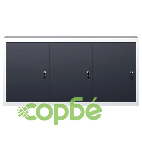 Стенен шкаф за инструменти, индустриален, метал, сиво и черно ➤ топ цена ➤ sorbe.bg