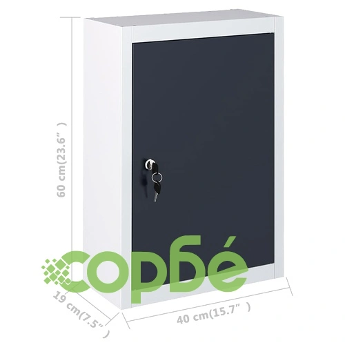 Стенен шкаф за инструменти, индустриален, метал, сиво и черно ➤ топ цена ➤ sorbe.bg