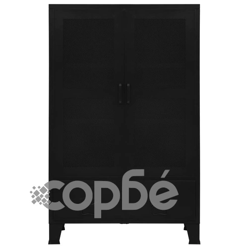 Офис шкаф мрежести врати промишлен черен 75x40x120 cм стомана на топ цена от sorbe.bg Офис шкаф мрежести врати промишлен черен 75x40x120 cм стомана ➤ топ цена ➤ sorbe.bg