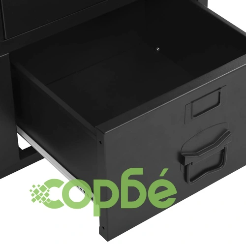 Офис шкаф мрежести врати промишлен черен 75x40x120 cм стомана на топ цена от sorbe.bg Офис шкаф мрежести врати промишлен черен 75x40x120 cм стомана ➤ топ цена ➤ sorbe.bg
