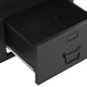 Офис шкаф мрежести врати промишлен черен 75x40x120 cм стомана Офис шкаф мрежести врати промишлен черен 75x40x120 cм стомана