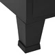 Офис шкаф мрежести врати промишлен черен 75x40x120 cм стомана Офис шкаф мрежести врати промишлен черен 75x40x120 cм стомана