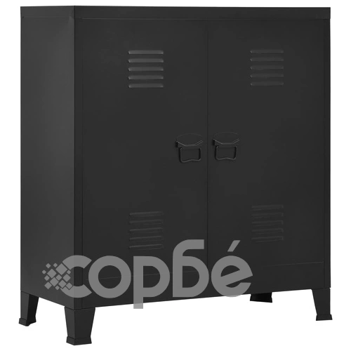 Индустриален скрин за съхранение, черен, 90x40x100 cм, стомана на топ цена от sorbe.bg Индустриален скрин за съхранение, черен, 90x40x100 cм, стомана ➤ топ цена ➤ sorbe.bg