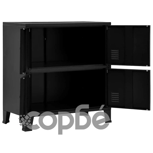 Индустриален скрин за съхранение, черен, 75x40x80 cм, стомана на топ цена от sorbe.bg Индустриален скрин за съхранение, черен, 75x40x80 cм, стомана ➤ топ цена ➤ sorbe.bg