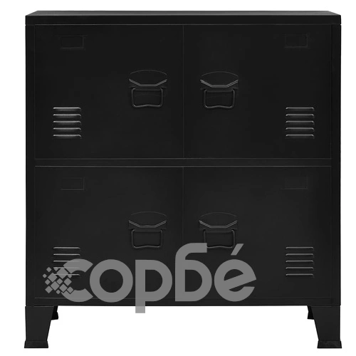 Индустриален скрин за съхранение, черен, 75x40x80 cм, стомана на топ цена от sorbe.bg Индустриален скрин за съхранение, черен, 75x40x80 cм, стомана ➤ топ цена ➤ sorbe.bg
