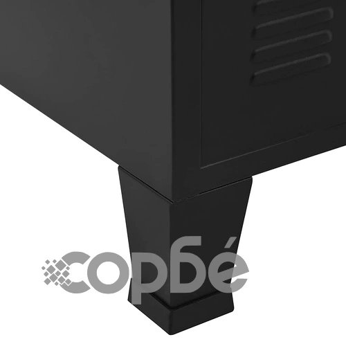 Индустриален скрин за съхранение, черен, 75x40x80 cм, стомана на топ цена от sorbe.bg Индустриален скрин за съхранение, черен, 75x40x80 cм, стомана ➤ топ цена ➤ sorbe.bg