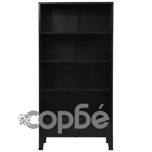 Библиотека, индустриална, черна, 90x40x180 см, стомана на топ цена от sorbe.bg Библиотека, индустриална, черна, 90x40x180 см, стомана ➤ топ цена ➤ sorbe.bg