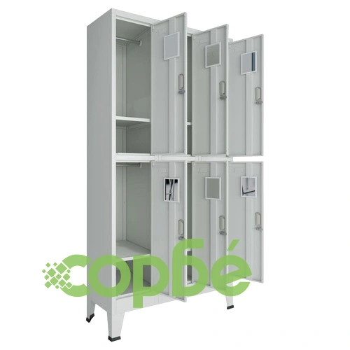 Заключващ се шкаф с 6 отделения, стомана, 90x45x180 cм, сив на топ цена от sorbe.bg Заключващ се шкаф с 6 отделения, стомана, 90x45x180 cм, сив ➤ топ цена ➤ sorbe.bg