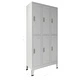 Заключващ се шкаф с 6 отделения, стомана, 90x45x180 cм, сив Заключващ се шкаф с 6 отделения, стомана, 90x45x180 cм, сив