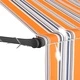 Ръчно прибиращ се сенник с LED, 100 см, жълто и синьо