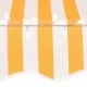 Ръчно прибиращ се сенник с LED, 100 см, бяло и оранжево