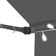 Ръчно прибиращ се сенник с LED, 100 см, антрацит
