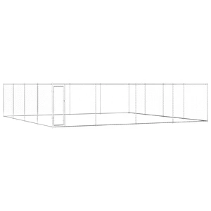 Дворна клетка за кучета, поцинкована стомана, 760x760x185 см