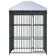 Външна клетка за кучета с покрив, 150x150x210 см